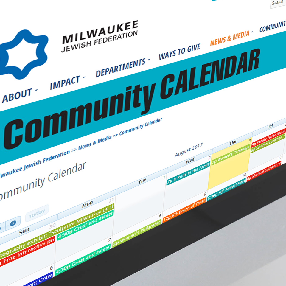 Website design for Milwaukee Jewish Federation