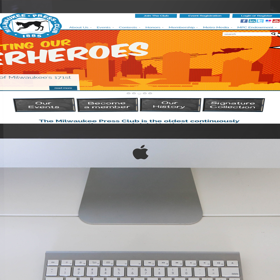 Website design for Milwaukee Press Club