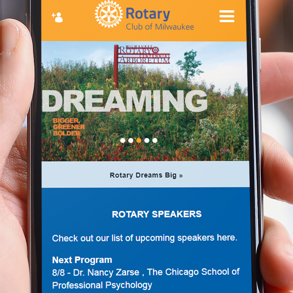 Website design for Rotary Club of Milwaukee