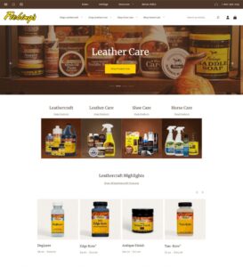 Fiebings website homepage Demo image